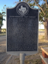 Ozona-Barnhart Trap Company Historical Marker Scaled
