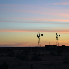 Mexico Mountains in Distance at Sunset Gallery Medium