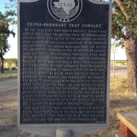 Ozona-Barnhart Trap Company Historical Marker Scaled