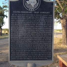 Ozona-Barnhart Trap Company Historical Marker Scaled