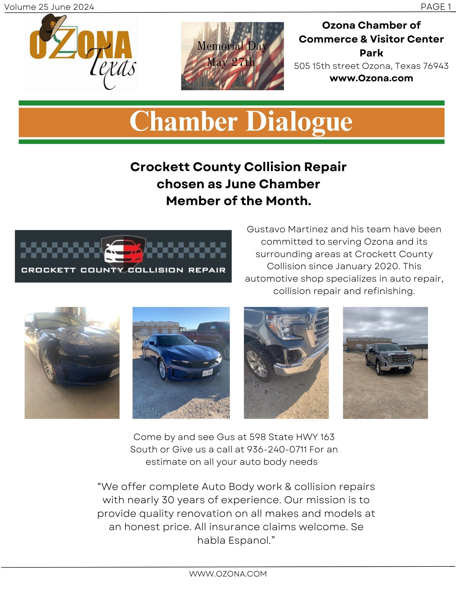 Crockett County Collision Repair Ozona, Texas